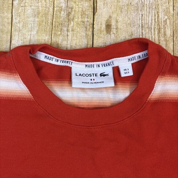 Lacoste Crewneck Ombre T Shirt Mens Size 3 Small - Picture 8 of 12